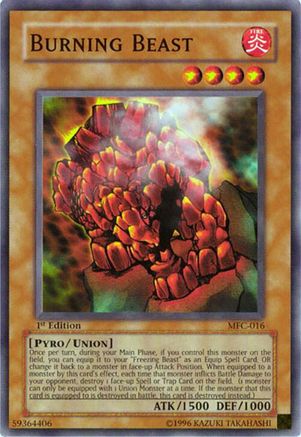 Burning Beast (MFC-016) - Magician's Force Unlimited Magician's Force Yugioh Single  Squirtle Squad Card Shop.