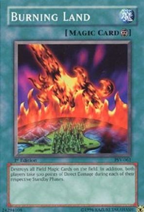 Burning Land (PSV-061) - Pharaoh's Servant 1st Edition Pharaoh's Servant Yugioh Single  Squirtle Squad Card Shop.