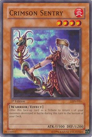 Crimson Sentry (LON-033) - Labyrinth of Nightmare Unlimited Labyrinth of Nightmare Yugioh Single  Squirtle Squad Card Shop.