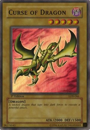 Curse of Dragon (LOB-066) - The Legend of Blue Eyes White Dragon 1st Edition The Legend of Blue Eyes White Dragon Yugioh Single  Squirtle Squad Card Shop.