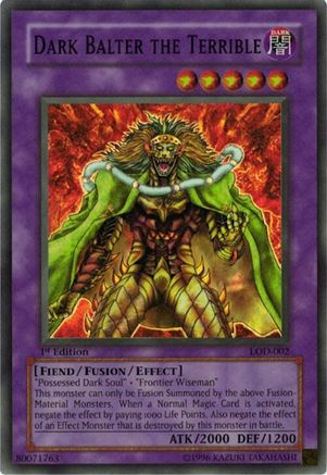 Dark Balter the Terrible (LOD-002) - Legacy of Darkness Unlimited Legacy of Darkness Yugioh Single  Squirtle Squad Card Shop.