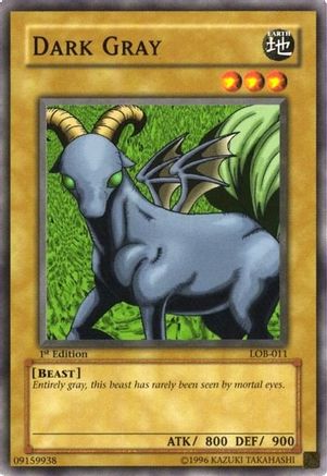 Dark Gray (LOB-011) - The Legend of Blue Eyes White Dragon Unlimited The Legend of Blue Eyes White Dragon Yugioh Single  Squirtle Squad Card Shop.