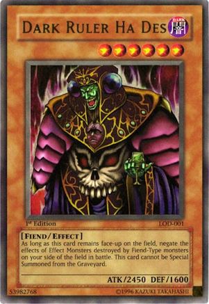 Dark Ruler Ha Des (LOD-001) - Legacy of Darkness Unlimited Legacy of Darkness Yugioh Single  Squirtle Squad Card Shop.
