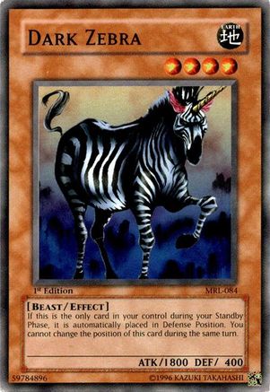 Dark Zebra (MRL-084) - Magic Ruler Unlimited Magic Ruler Yugioh Single  Squirtle Squad Card Shop.