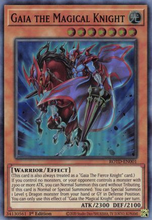 Gaia the Magical Knight (ROTD-EN001) - Rise of the Duelist 1st Edition Rise of the Duelist Yugioh Single  Squirtle Squad Card Shop.
