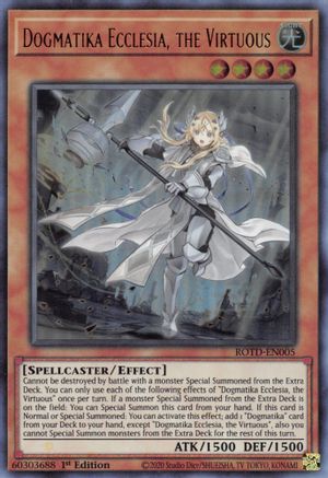 Dogmatika Ecclesia, the Virtuous (ROTD-EN005) - Rise of the Duelist 1st Edition Rise of the Duelist Yugioh Single  Squirtle Squad Card Shop.