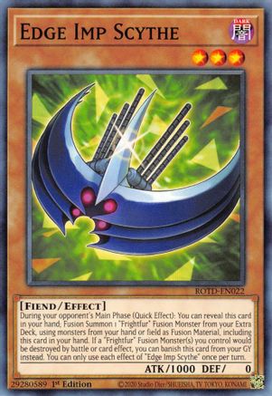 Edge Imp Scythe (ROTD-EN022) - Rise of the Duelist 1st Edition Rise of the Duelist Yugioh Single  Squirtle Squad Card Shop.