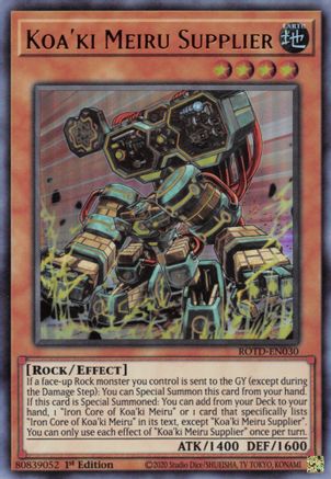 Koa'ki Meiru Supplier (ROTD-EN030) - Rise of the Duelist 1st Edition Rise of the Duelist Yugioh Single  Squirtle Squad Card Shop.