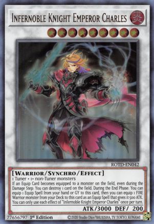 Infernoble Knight Emperor Charles (ROTD-EN042) - Rise of the Duelist 1st Edition Rise of the Duelist Yugioh Single  Squirtle Squad Card Shop.