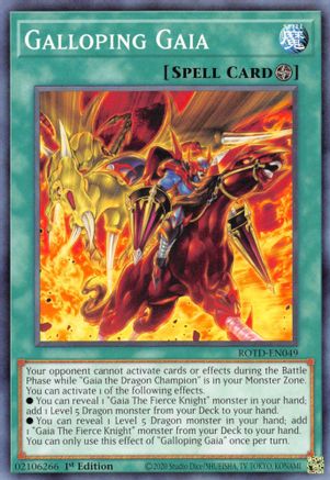 Galloping Gaia (ROTD-EN049) - Rise of the Duelist 1st Edition Rise of the Duelist Yugioh Single  Squirtle Squad Card Shop.