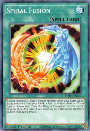 Spiral Fusion (ROTD-EN050) - Rise of the Duelist 1st Edition Rise of the Duelist Yugioh Single  Squirtle Squad Card Shop.