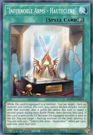 "Infernoble Arms - Hauteclere" (ROTD-EN054) - Rise of the Duelist 1st Edition Rise of the Duelist Yugioh Single  Squirtle Squad Card Shop.