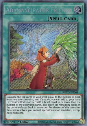 Adamancipator Friends (ROTD-EN061) - Rise of the Duelist 1st Edition Rise of the Duelist Yugioh Single  Squirtle Squad Card Shop.