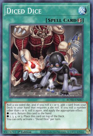 Diced Dice (ROTD-EN067) - Rise of the Duelist 1st Edition Rise of the Duelist Yugioh Single  Squirtle Squad Card Shop.