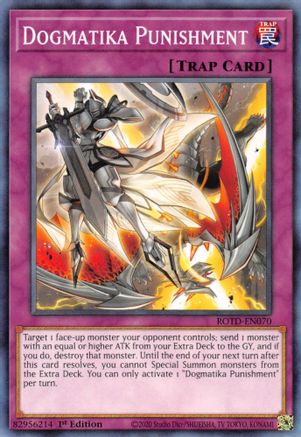 Dogmatika Punishment (ROTD-EN070) - Rise of the Duelist 1st Edition Rise of the Duelist Yugioh Single  Squirtle Squad Card Shop.
