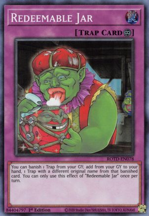 Redeemable Jar (ROTD-EN078) - Rise of the Duelist 1st Edition Rise of the Duelist Yugioh Single  Squirtle Squad Card Shop.