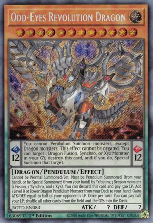 Odd-Eyes Revolution Dragon (ROTD-EN083) - Rise of the Duelist 1st Edition Rise of the Duelist Yugioh Single  Squirtle Squad Card Shop.