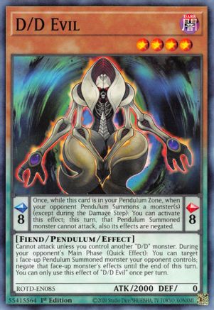 D/D Evil (ROTD-EN085) - Rise of the Duelist 1st Edition Rise of the Duelist Yugioh Single  Squirtle Squad Card Shop.