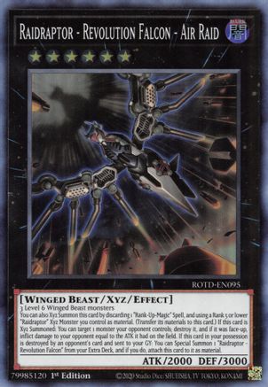 Raidraptor - Revolution Falcon - Air Raid (ROTD-EN095) - Rise of the Duelist 1st Edition Rise of the Duelist Yugioh Single  Squirtle Squad Card Shop.