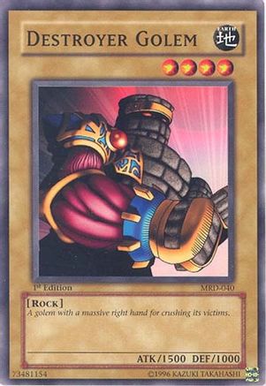 Destroyer Golem (MRD-040) - Metal Raiders Unlimited Metal Raiders Yugioh Single  Squirtle Squad Card Shop.