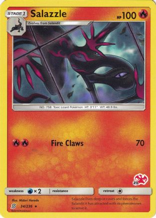 Salazzle - 34/236 (#23 Charizard Stamped)/236  Battle Academy - Promo Battle Academy Pokemon Single  Squirtle Squad Card Shop.