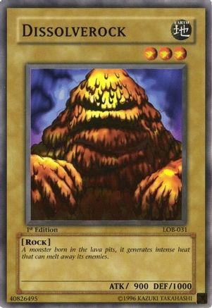 Dissolverock (LOB-031) - The Legend of Blue Eyes White Dragon 1st Edition The Legend of Blue Eyes White Dragon Yugioh Single  Squirtle Squad Card Shop.