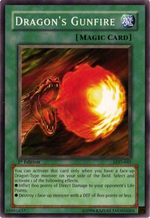 Dragon's Gunfire (LOD-045) - Legacy of Darkness 1st Edition Legacy of Darkness Yugioh Single  Squirtle Squad Card Shop.