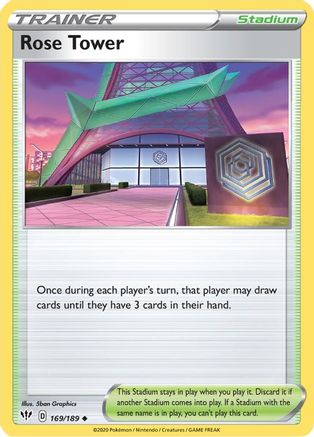 Rose Tower 169  SWSH03 Darkness Ablaze - Uncommon SWSH03: Darkness Ablaze Pokemon Single  Squirtle Squad Card Shop.