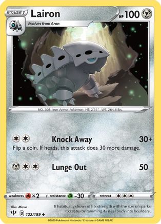 Lairon 122  SWSH03 Darkness Ablaze - Uncommon SWSH03: Darkness Ablaze Pokemon Single  Squirtle Squad Card Shop.
