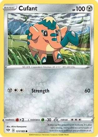 Cufant 131  SWSH03 Darkness Ablaze - Common