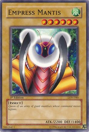 Empress Mantis (LON-040) - Labyrinth of Nightmare 1st Edition Labyrinth of Nightmare Yugioh Single  Squirtle Squad Card Shop.