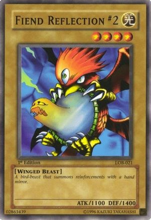 Fiend Reflection #2 (LOB-021) - The Legend of Blue Eyes White Dragon Unlimited The Legend of Blue Eyes White Dragon Yugioh Single  Squirtle Squad Card Shop.