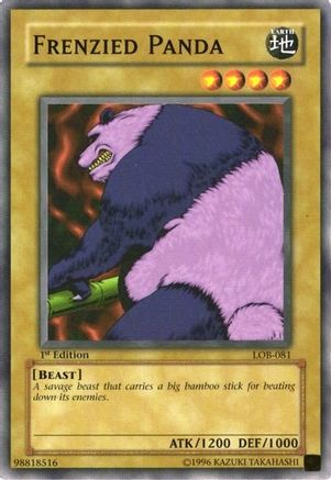 Frenzied Panda (LOB-081) - The Legend of Blue Eyes White Dragon 1st Edition The Legend of Blue Eyes White Dragon Yugioh Single  Squirtle Squad Card Shop.