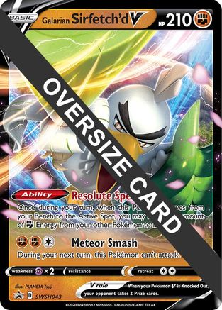 Galarian Sirfetch'd V - SWSH043  - Holofoil Jumbo Cards - Promo Jumbo Cards Pokemon Single  Squirtle Squad Card Shop.