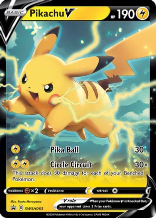 Pikachu V SWSH063 - (H) SWSH Sword & Shield Promo Cards - Promo