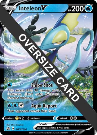 Inteleon V - SWSH016  - Holofoil Jumbo Cards - Promo Jumbo Cards Pokemon Single  Squirtle Squad Card Shop.