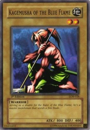 Kagemusha of the Blue Flame (LOB-028) - The Legend of Blue Eyes White Dragon Unlimited The Legend of Blue Eyes White Dragon Yugioh Single  Squirtle Squad Card Shop.