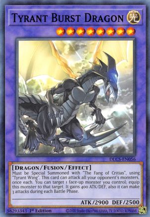 Tyrant Burst Dragon (DLCS-EN056) - Dragons of Legend: The Complete Series 1st Edition Dragons of Legend: The Complete Series Yugioh Single  Squirtle Squad Card Shop.
