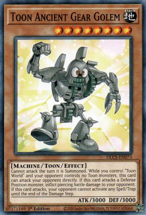 Toon Ancient Gear Golem (DLCS-EN073) - Dragons of Legend: The Complete Series 1st Edition Dragons of Legend: The Complete Series Yugioh Single  Squirtle Squad Card Shop.