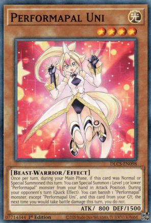 Performapal Uni (DLCS-EN098) - Dragons of Legend: The Complete Series 1st Edition Dragons of Legend: The Complete Series Yugioh Single  Squirtle Squad Card Shop.