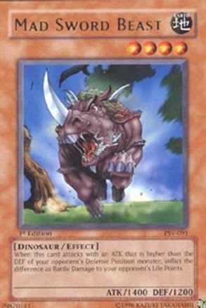 Mad Sword Beast (PSV-091) - Pharaoh's Servant 1st Edition Pharaoh's Servant Yugioh Single  Squirtle Squad Card Shop.