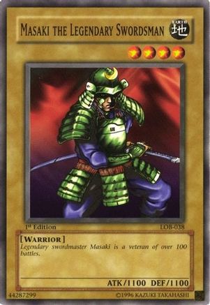 Masaki the Legendary Swordsman (LOB-038) - The Legend of Blue Eyes White Dragon 1st Edition The Legend of Blue Eyes White Dragon Yugioh Single  Squirtle Squad Card Shop.