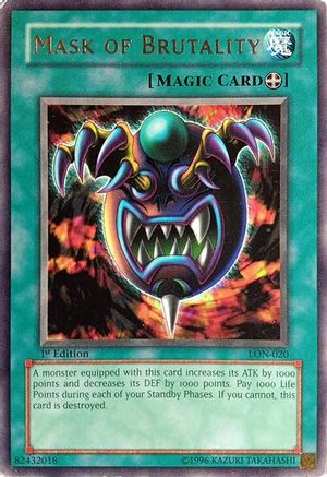 Mask of Brutality (LON-020) - Labyrinth of Nightmare 1st Edition Labyrinth of Nightmare Yugioh Single  Squirtle Squad Card Shop.