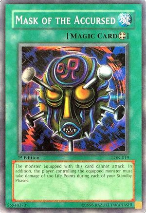 Mask of the Accursed (LON-019) - Labyrinth of Nightmare 1st Edition Labyrinth of Nightmare Yugioh Single  Squirtle Squad Card Shop.