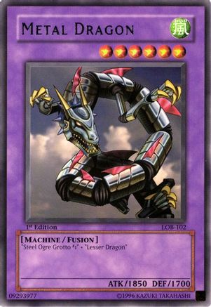 Metal Dragon (LOB-102) - The Legend of Blue Eyes White Dragon Unlimited The Legend of Blue Eyes White Dragon Yugioh Single  Squirtle Squad Card Shop.