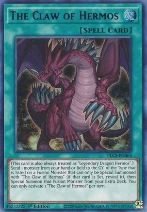The Claw of Hermos (Blue) (DLCS-EN064) - Dragons of Legend: The Complete Series 1st Edition Dragons of Legend: The Complete Series Yugioh Single  Squirtle Squad Card Shop.