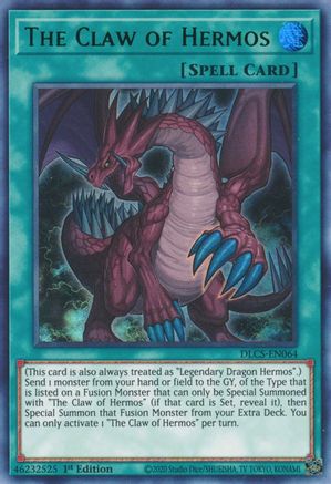 The Claw of Hermos (Green) (DLCS-EN064) - Dragons of Legend: The Complete Series 1st Edition Dragons of Legend: The Complete Series Yugioh Single  Squirtle Squad Card Shop.