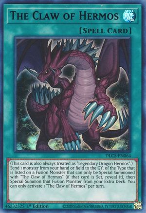 The Claw of Hermos (Purple) (DLCS-EN064) - Dragons of Legend: The Complete Series 1st Edition Dragons of Legend: The Complete Series Yugioh Single  Squirtle Squad Card Shop.