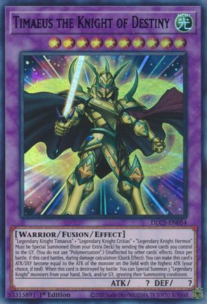 Timaeus the Knight of Destiny (Green) (DLCS-EN054) - Dragons of Legend: The Complete Series 1st Edition Dragons of Legend: The Complete Series Yugioh Single  Squirtle Squad Card Shop.
