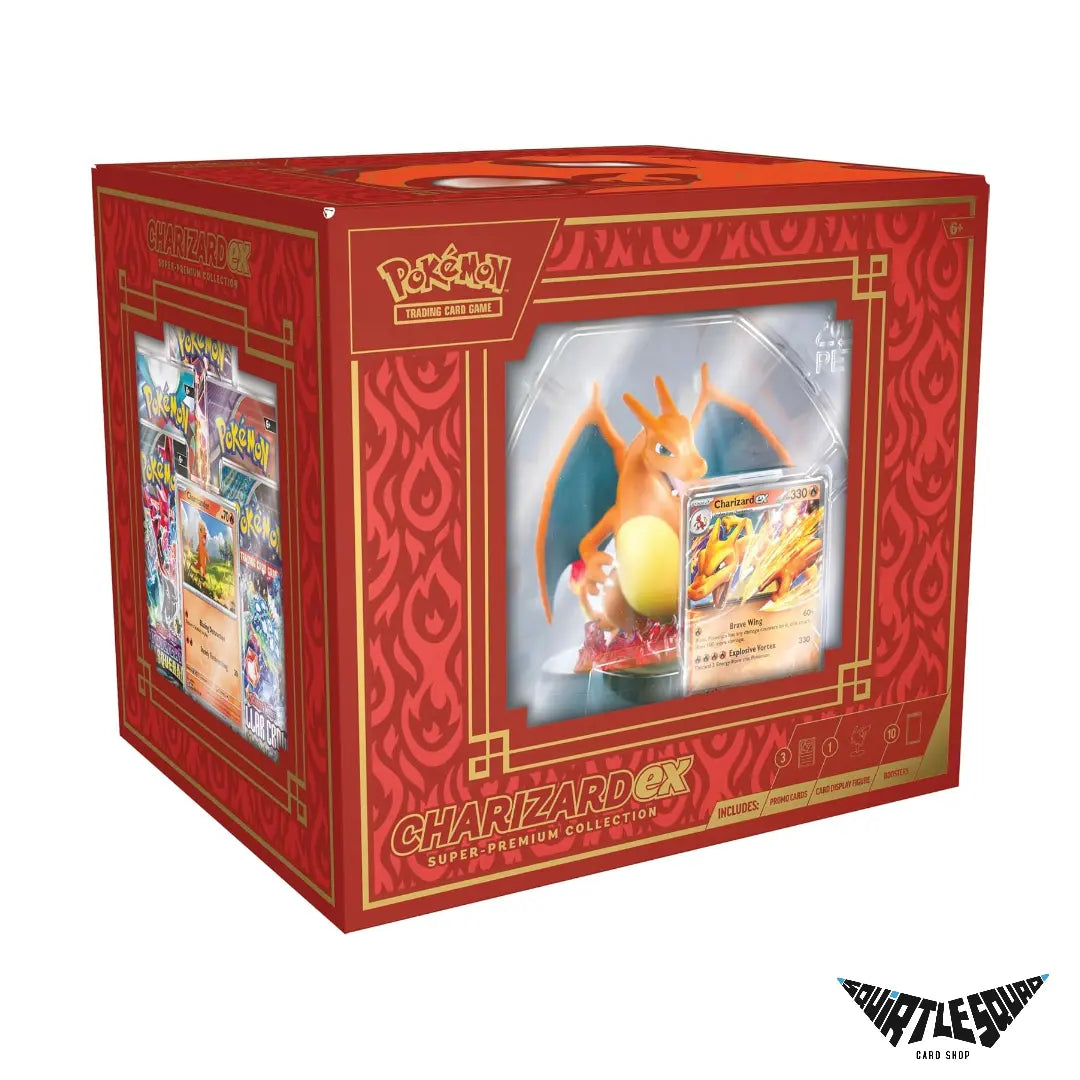 Pokémon TCG – Charizard ex Super Premium Collection – Charizard ex Promo Set – Factory Sealed Squirtle Squad Card Shop.